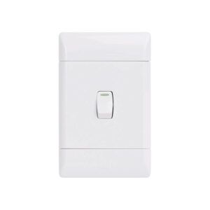CBI 4X2 1 Lever 1 Way Light Switch White