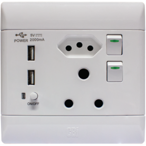 CBI 4X4 16A + Euro + 2XUSB White