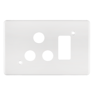 Classic Single STD Plastic Switched Socket Coverplate