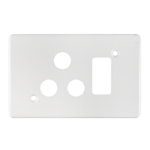 Classic Single STD Switched Steel Socket Coverplate