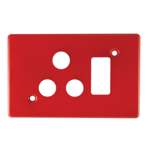 Classic Single STD Switched Steel Socket Coverplate
