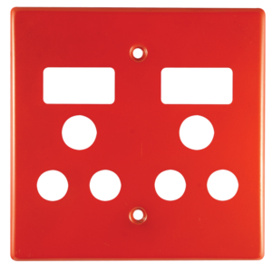 Classic Double Monoblock Switched Steel Socket Coverplate