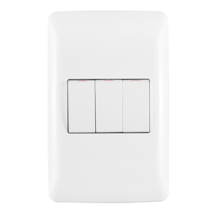 Diamond 3 Lever 1 Way Switch on 2x4 Yoke with Coverplate