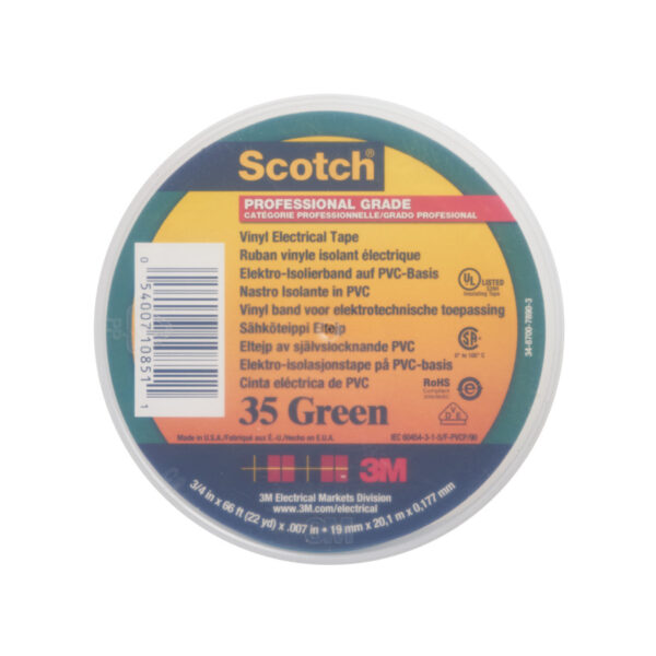 3M Scotch 35 Adhesive Tape Green 50654