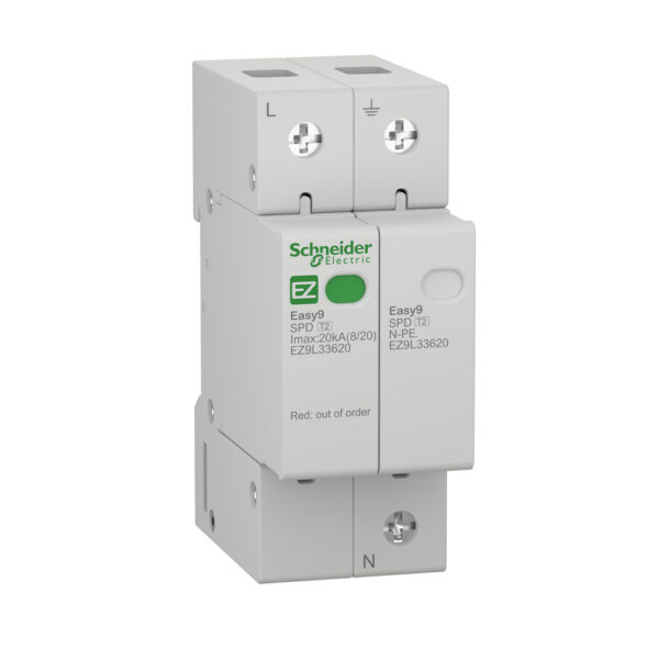 Easy9 Surge Arrestor T2 1P-N 20kA 230V