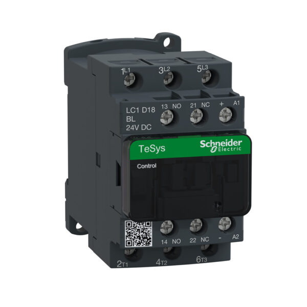 3P CONT 18A AC3 9KW 1NO 1NC 24VDC LC