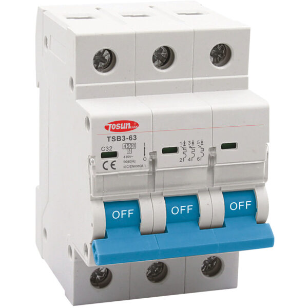 3kA 3P 63A Circuit Breaker C-Curve