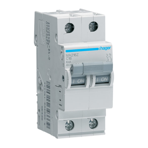 Hager MCB 63A 2P 6kA C-Curve
