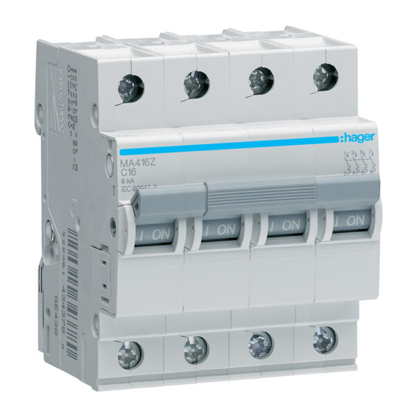 Hager MCB 40A 4P 6kA C-Curve