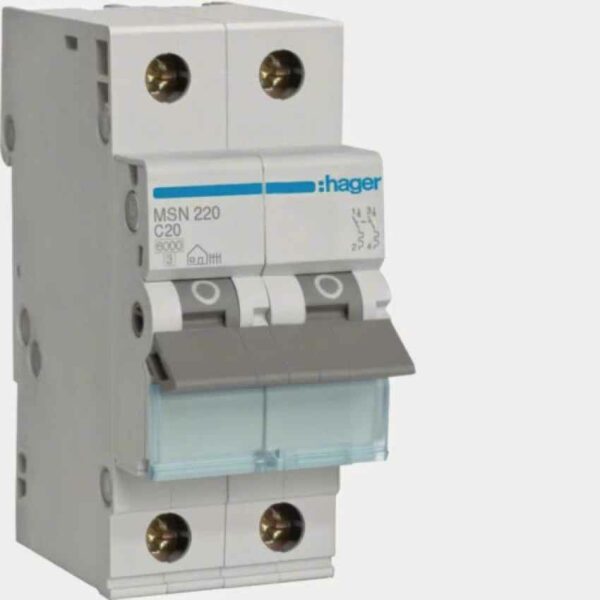 Hager MCB 32A 2P 5kA C-Curve