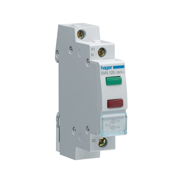 Hager Green+Red Indicating Light 220V