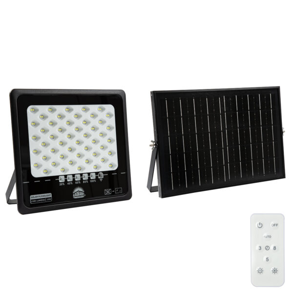 Solar Floodlight & Remote LED 1480lm